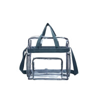 Slhljlin Sac à lunch transparent avec compartiment de rangement pour équipement de voyage, pour hommes et femmes, pour le travail (noir)