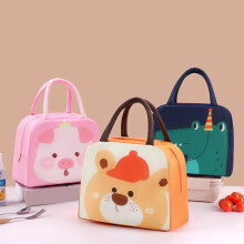 SUSUchens Tragbare Kühltasche/Lunchbox mit Griff und Reißverschluss, wasserdicht, schwarz
