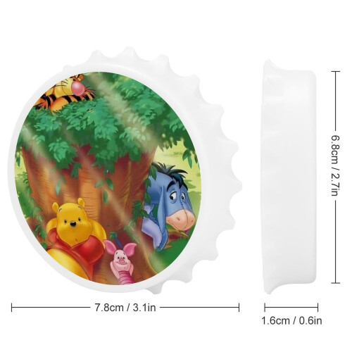 Ανοιχτήρι μπουκαλιών Winnie the Pooh μαγνητικό με μαγνήτες ψυγείου αυτοκόλλητο 1