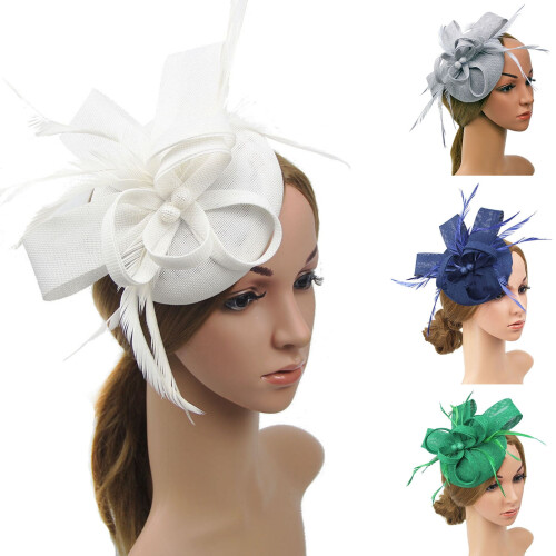 Καπέλα Happy Date Fascinators για κοκτέιλ τσάι πάρτι με ψεύτικο φτερό για κορίτσια και