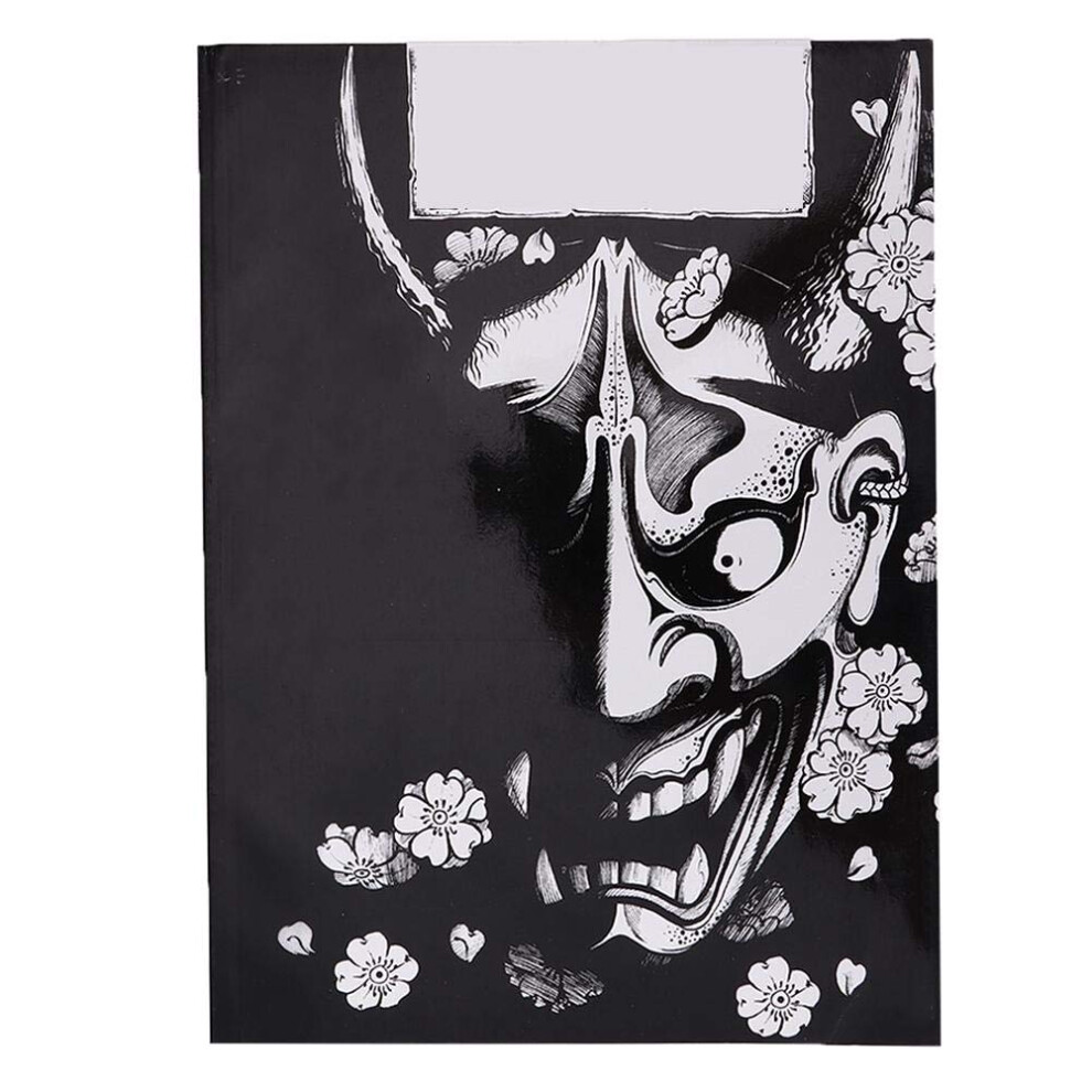 Tattoo Stencil Book with Japanese Hannya Mask Designs, Detachable ReadytoUse Templates