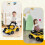 Girello pieghevole 4 in 1 giallo 4