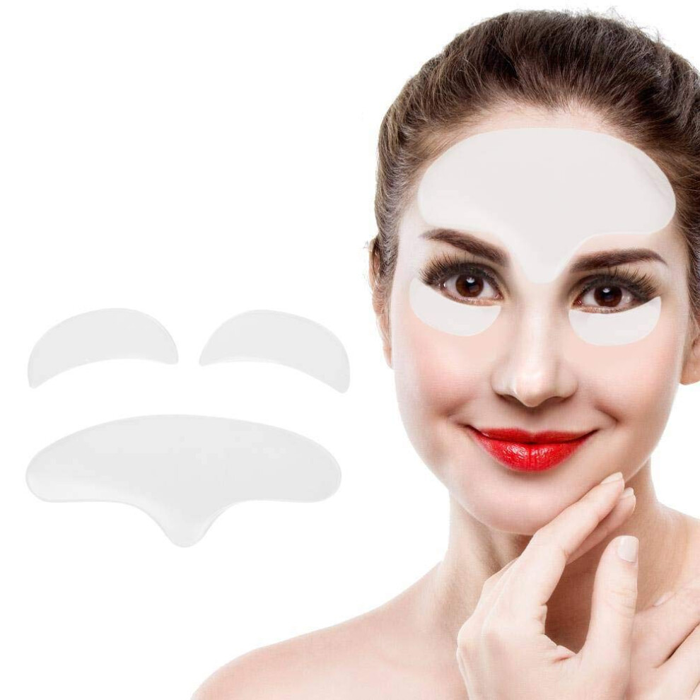 Anti Wrinkle Patches Forehead and Eye Reusable Silicone Pads Overnight Smoothing Skin Lift