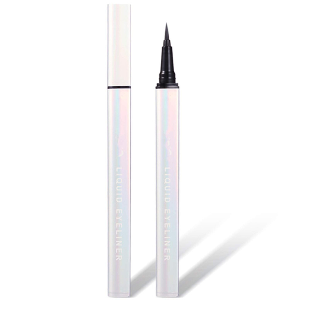 Black Waterproof Liquid Eyeliner Pen With Quickdry Formula, Ultrafine Tip, Longlasting For Beginners