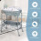 Baby changing table with bathtub Portable changing table with PVC cover Gray 1