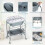 Baby changing table with bathtub Portable changing table with PVC cover Gray 5