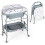 Baby changing table with bathtub Portable changing table with PVC cover Gray 2
