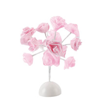 YOBOLK 16-köpfige LED-Rosenbaumlampe, künstliches Blumen-Nachtlicht für Zuhause, Hochzeit, Partydekoration (Batterien nicht enthalten)