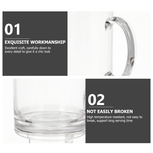 Κούπα Μπύρας Eease Clear Acrylic με Λαβή - 660ml 1
