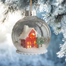 Glowing Clear Christmas Ornaments Balls, Compatible with Quinlirra, Hanging Pendants for Tree, Party Decorations