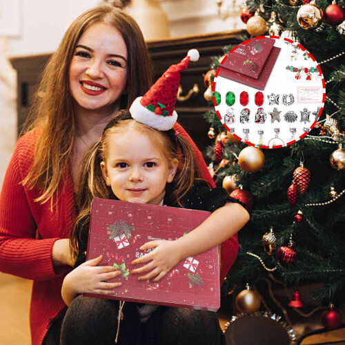 Ημερολόγιο Advent για κορίτσια 2023Κιτ κατασκευής βραχιολιών με γούρι για παιδιά 2