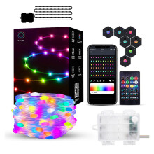 Tepsmf Smart Fairy String Lights, 5,2 meter, 50 LED's met kleurverandering en afstandsbediening, dimbaar, geschikt voor kerst- en Halloweenversiering