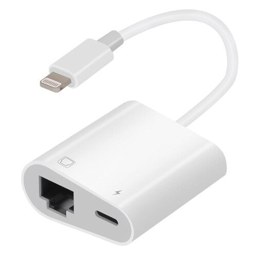 Καλώδιο φόρτισης HEXINGMC1in Lightning σε RJ45LAN, Plug and Play, συμβατό με iPhone/iPad/iPod, Μπλε, Νέο, 2 σε 1