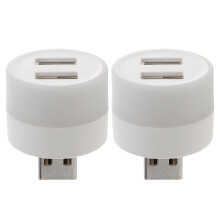 4 phíosa Solas Gluaisteáin, Oiriúntóir Mol USB 2-chalafort, Solas Soilsithe Cumhachtaithe ag USB, Lampa Oíche