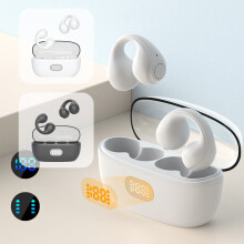 Jacenvly2024Nová Bluetooth sluchátka 5.3 s bezdrátovým nabíjecím pouzdrem, extra dlouhá výdrž, vestavěný mikrofon, drátová/bezdrátová,
