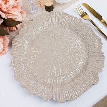 Plátaí Reef Charger Babhta Adhmaid Uigeach BalsaCircle6Taupe13"
