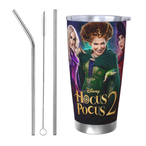 Hocus Pocus 20oz Tumbler, Κούπα ταξιδιού καφέ από ανοξείδωτο ατσάλι με μόνωση κενού, Κούπα