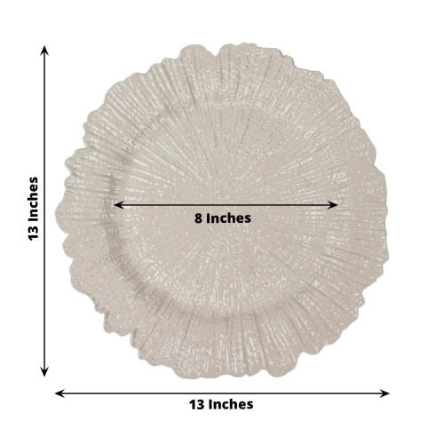 BalsaCircle6Taupe13" Ακρυλικές Ξύλινες Στρογγυλές Πλάκες Φορτιστή Reef με Υφή 2