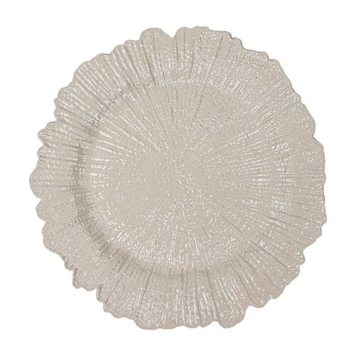 BalsaCircle6Taupe13" Ακρυλικές Ξύλινες Στρογγυλές Πλάκες Φορτιστή Reef με Υφή 1