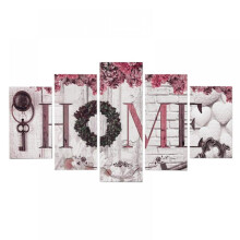 Prettyui5Pcs Quadri da parete concisi e alla moda per la casa, stampe con lettere, quadri fotografici, arte murale per la decorazione della casa