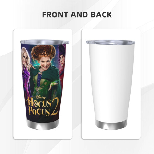 Hocus Pocus 20oz Tumbler, Κούπα ταξιδιού καφέ από ανοξείδωτο ατσάλι με μόνωση κενού, Κούπα 2