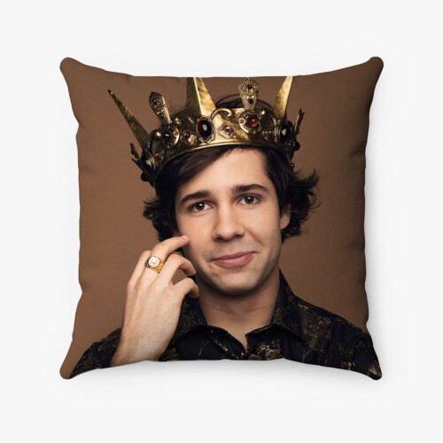 AIVO David Dobrik Capa de Almofada Personalizada em Poliéster Fiado Quadrada, Almofada Decorativa para Cama, Sofá, Decoração para Casa (polegadas)