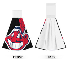 Prosoape de mâini Long Live Chief Wahoo cu buclă Velcro, șervețele umede din catifea coral pentru bucătărie și baie