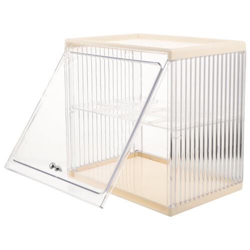 Double Layer Bread Box Storage Container Countertop Bin Housef Kitchen Cutlery Loaf Bakery Display Case for