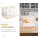 Double Layer Bread Box Storage Container Countertop Bin Housef Kitchen Cutlery Loaf Bakery Display Case for 2