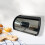 perfk Bread Bin with Roll Lid Large Capacity Bread Box for Coffee Shop Black 6