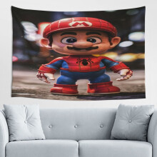 Arazzo da parete di Mario, decorazione artistica per la casa, per cameretta di ragazzi e ragazze, soggiorno, 60*40 pollici