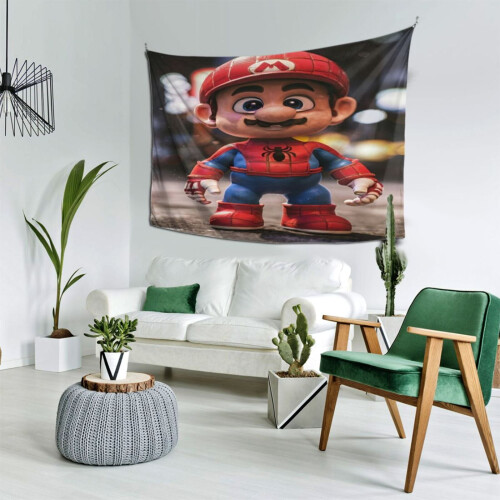 Ταπισερί τοίχου Mario για διακόσμηση σπιτιού για αγόρια, κορίτσια, διακόσμηση 2