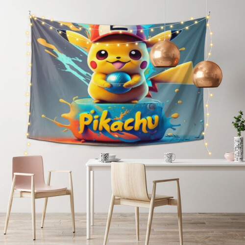 Pikachu Ταπισερί τοίχου Αρχική διακόσμηση τοίχου για αγόρια, κορίτσια διακόσμηση 1