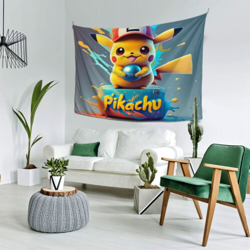 Pikachu Ταπισερί τοίχου Αρχική διακόσμηση τοίχου για αγόρια, κορίτσια διακόσμηση 2