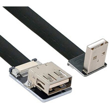 Nedåtgående USB2.0 Typ-A Hane till Hona Förlängningskabel Platt Smal FPC för FPV & Disk & Skanner & Skrivare