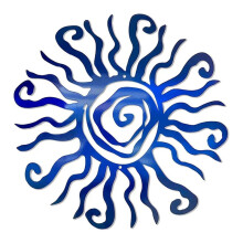Ealaín Balla Miotail Dé na Gréine Maisiúcháin Laistigh/Lasmuigh - Maisiúcháin Balla 12.2 orlach atá Frith-Meirge Corail le haghaidh Seomra