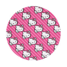 Hello Kitty sklisikker gummimusematte rund vanntett skrivebordsmatte for skrivebordsdekorasjon skrivebordstilbehør 8 tommer (2 stk.)