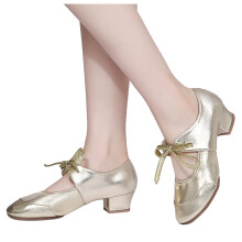 OAVQHLG3B Scarpa da ballo moderna a bocca bassa stile da donna, ideale per danza latina, balli di gruppo e balli country. Morbida e bassa.