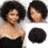 Peruca quente e peruca frontal de renda, perucas de cabelo curto encaracolado de 10 polegadas, perucas brasileiras de cabelo humano brasileiro. 2