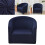 Capa elástica de cor sólida para sofá, poltrona e cadeira, com braços e assento, capa para cadeira com braços para quarto e sala de estar, azul 5