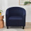 Capa elástica de cor sólida para sofá, poltrona e cadeira, com braços e assento, capa para cadeira com braços para quarto e sala de estar, azul 1