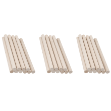 150 stuks onbewerkte houten deuvels, massief hardhouten stokjes voor knutselen, macramé, doe-het-zelfprojecten en meer, gladgeschuurd.