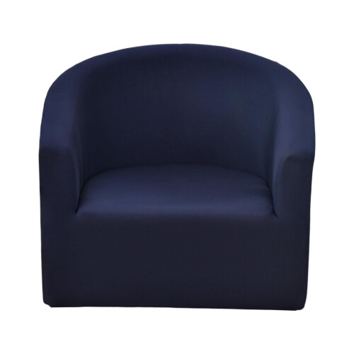 Capa elástica de cor sólida para sofá, poltrona e cadeira, com braços e assento, capa para cadeira com braços para quarto e sala de estar, azul 1