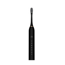 Periuță de dinți electrică PAVEOS cu 8 capete, temporizator inteligent cu 6 viteze, rezistentă la apă IPX7, compatibilă cu Longe Black