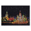 (πορτοκαλί) Χαρτί ξυστό405x285mm, ζωγραφική τέχνης πόλης νυχτερινή σκηνή μαύρο με 1