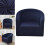 Capa elástica de cor sólida para sofá, poltrona e cadeira, com braços e assento, capa para cadeira com braços para quarto e sala de estar, azul 6