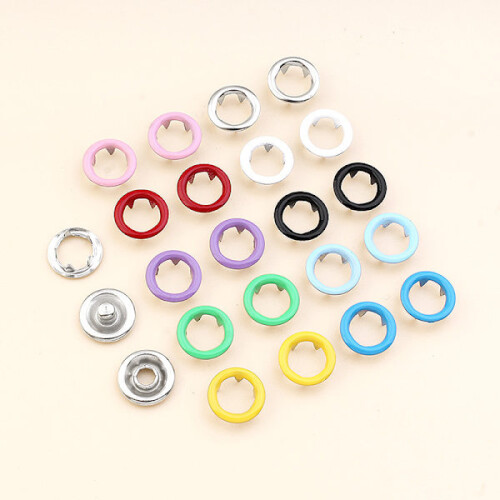 Druckknöpfe mit Werkzeug, 100 Stück, 9,5 mm, mehrfarbig 2
