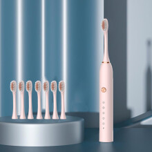 Periuță de dinți electrică Txmfgh - 8 capete, 5 moduri, temporizator inteligent, IPX65, baterie de 30 de zile; compatibilă cu capetele de