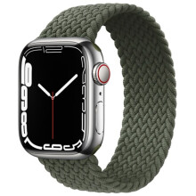 Kestävä ja joustava, yhteensopiva Apple Watchin kanssa, Apple Watch -ranneke 38 mm/40 mm/41 mm, tummanvihreä S