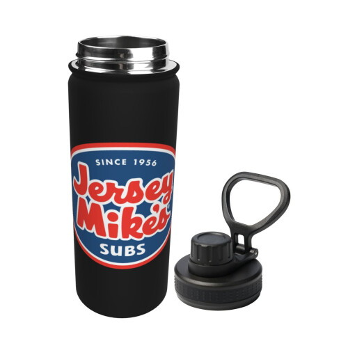 Μονωμένο μπουκάλι νερού Jersey Mike's Subs, φορητό ποτήρι από ανοξείδωτο ατσάλι 18oz για 1